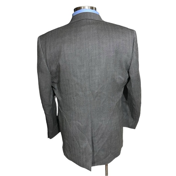 Joesph & Feiss 100% Lambswool Mens Grey & Black Stripe Sports Jackets Size 44L - Picture 6 of 16